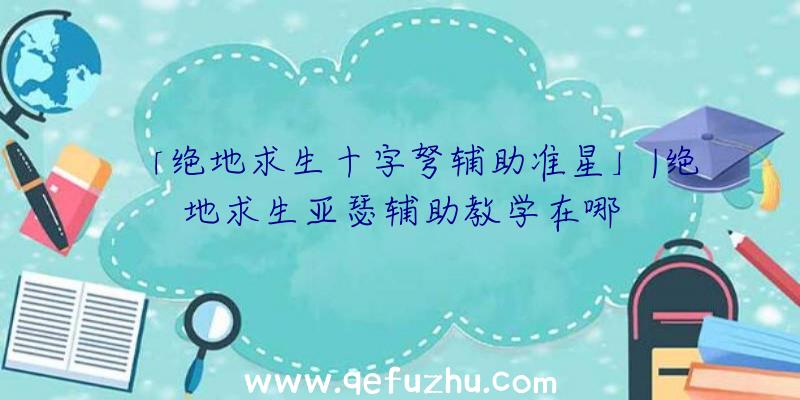 「绝地求生十字弩辅助准星」|绝地求生亚瑟辅助教学在哪